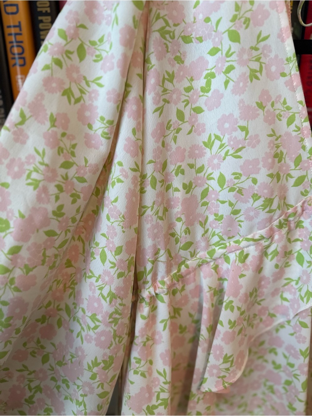 ✨ Topshop Maternity Floral Double V Ruffle Maxi Dress - Size 4 NWT - Picture 2 of 4
